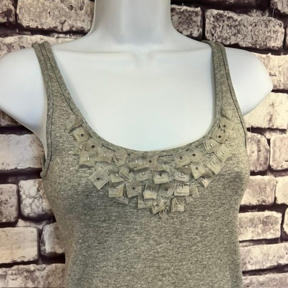 Eileen Fisher Gray Scoop Neck Tank Size XS - Picture 2 of 8